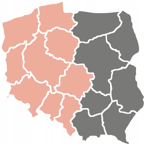 Mapa kontaktu Polska