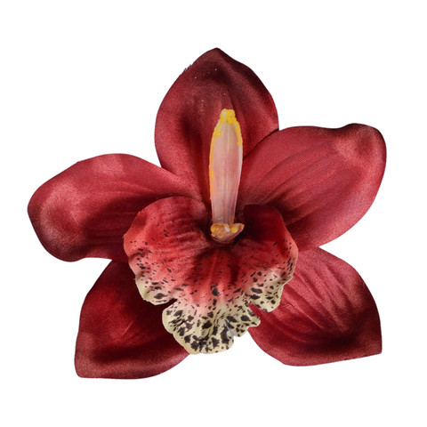 Storczyk - główka 14 cm, red/cream W017-21