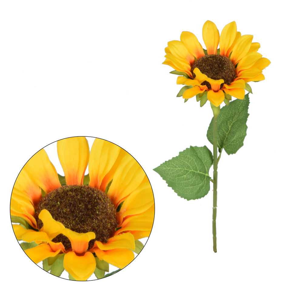 Słonecznik - gałązka 45 cm, yellow K412-01