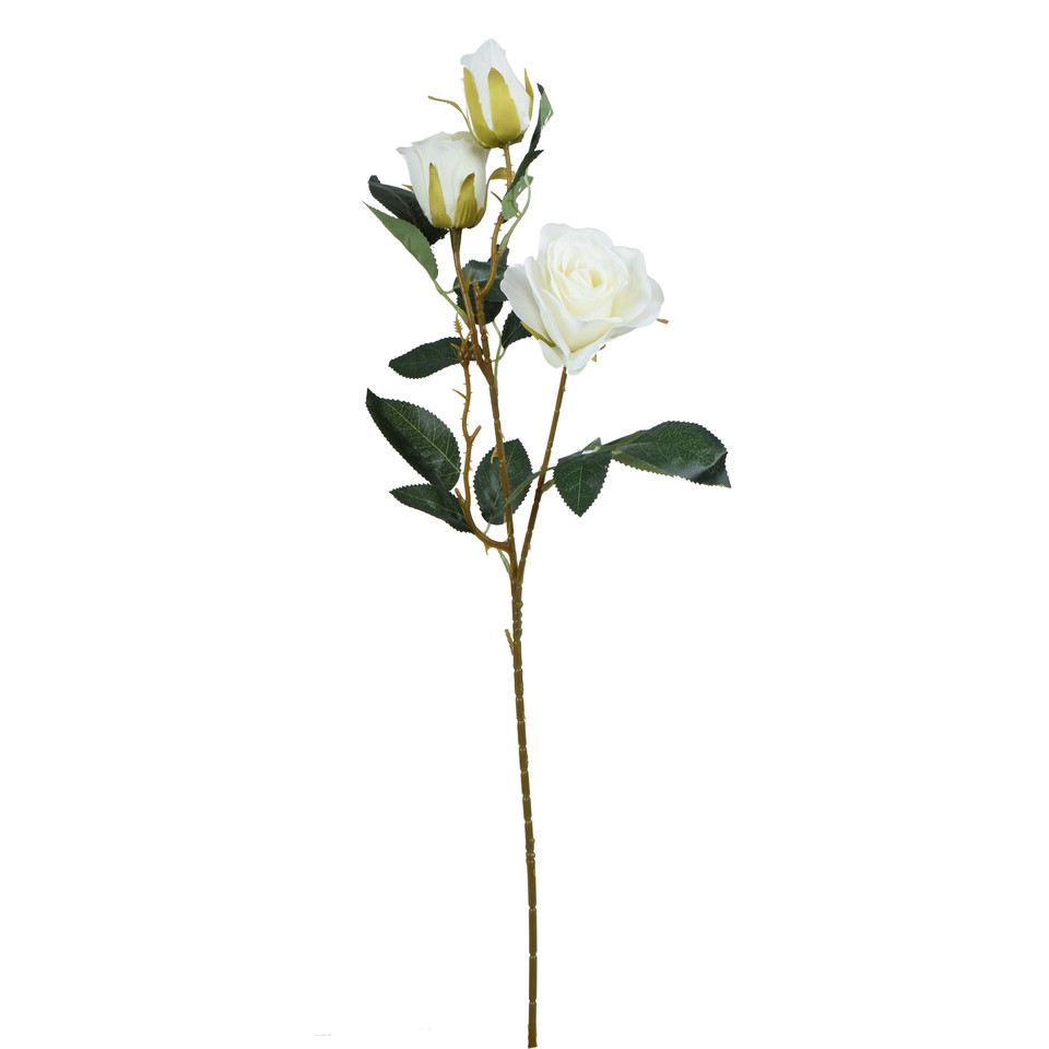 Róża gałązka x3 62 cm, cream GK446-02