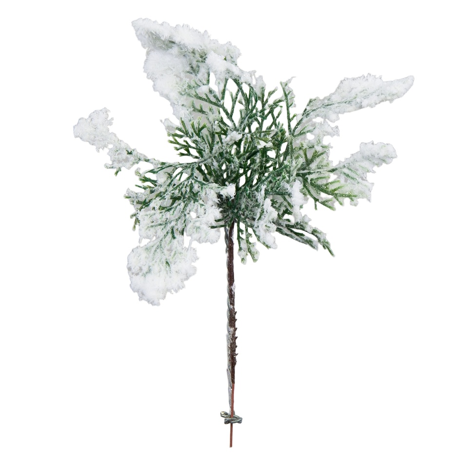 Gałązka ośnieżona 22 cm, #SN tt.green ZB103-SN