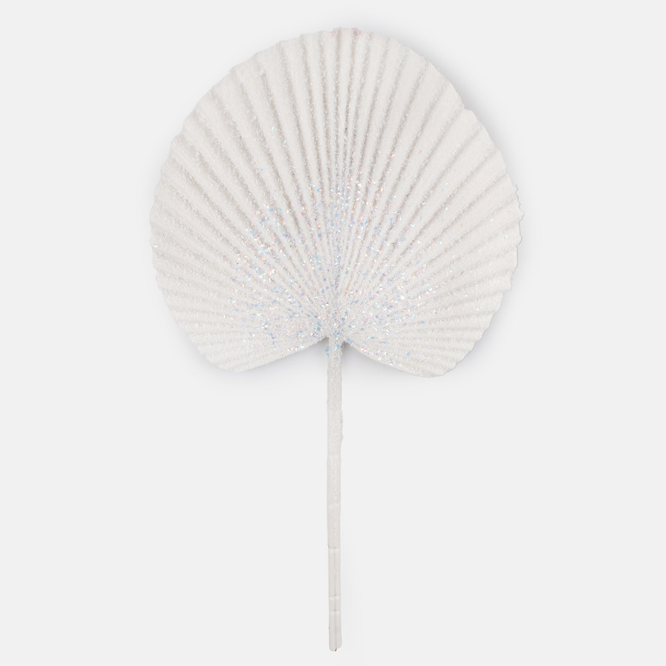 Liść palmy ośnieżony, White A862S-01