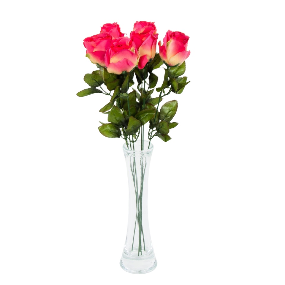 Róża - gałązka, # 13 dk pink/green B220-13