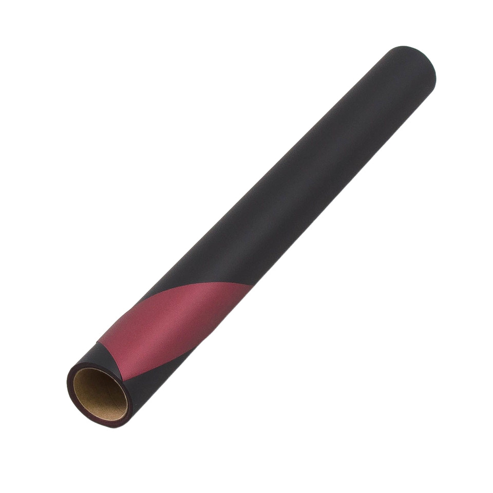 Folia satynowa 50 cm x 9 m, #27 czarny/bordo (black+202) FS97-27