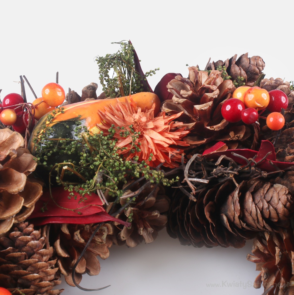 Autumn wreath with pumpkins 30 cm, Orange UA049-01