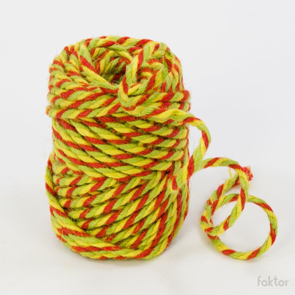 Sznurek jutowy (200 g), tęcza FA48-06