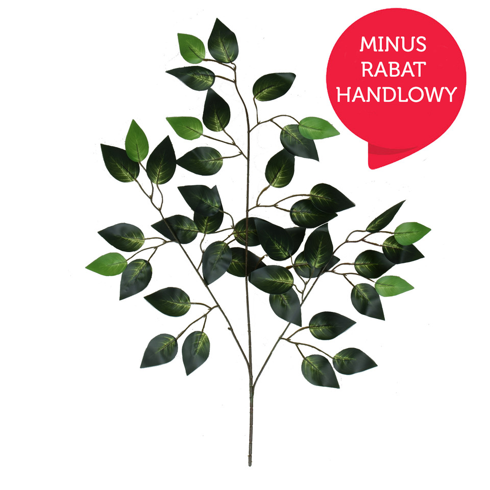 Fikus - gałązka liściasta 62 cm, green/ dk. green R489-03