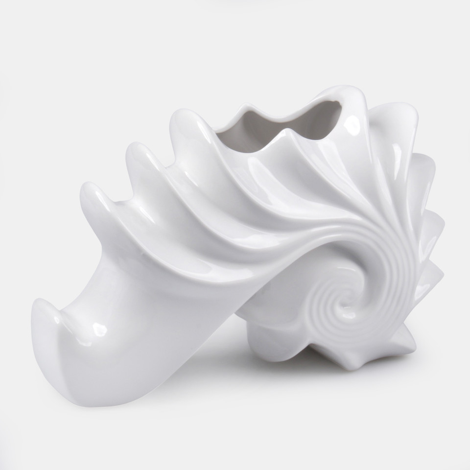 Wazon ceramiczny Muszla, White HD047