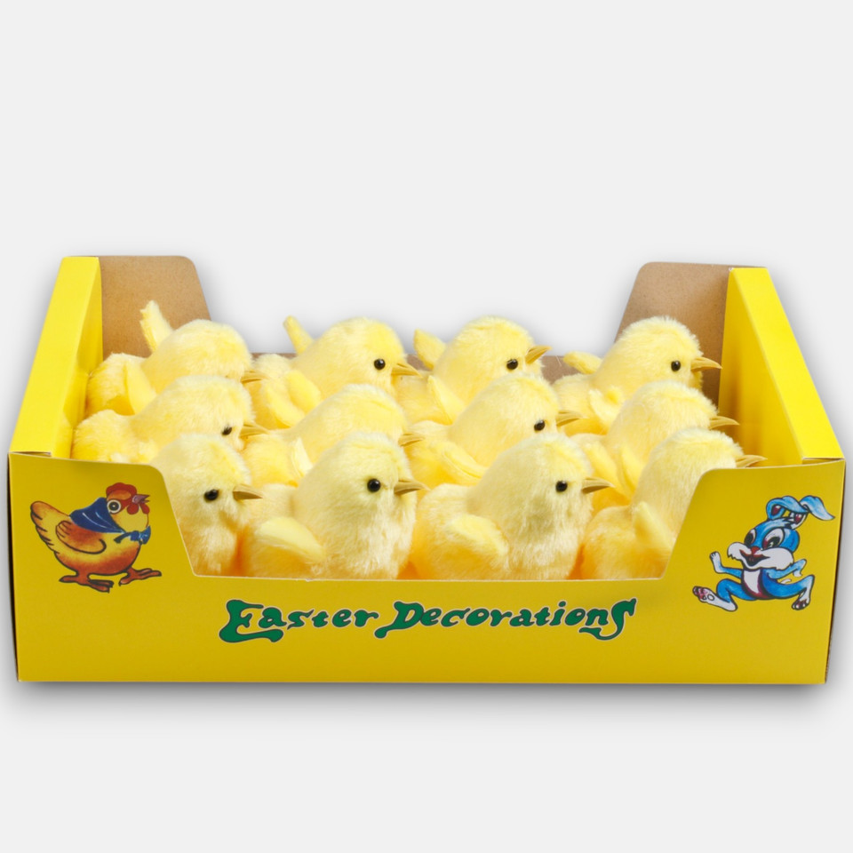 Easter chicken x 12 pcs, Yellow E266-01