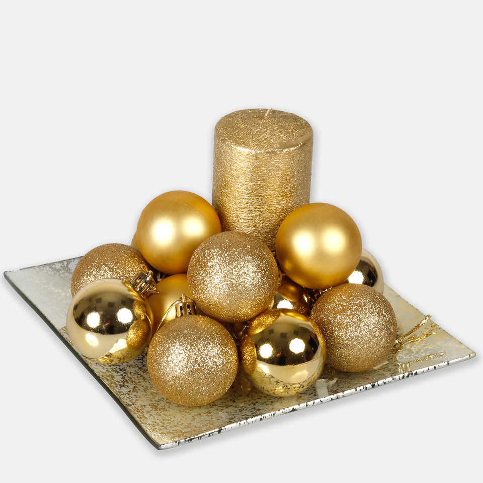 Bombki x 12 szt., Gold S635-02