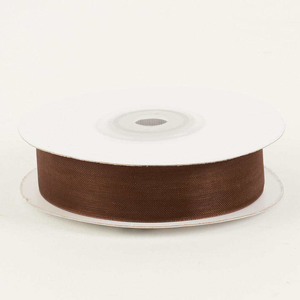 Wstążka organza (25 mm x y), cold brown FR24-169