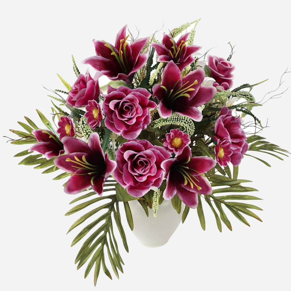 Rose/Lily, Burgundy Q240-09