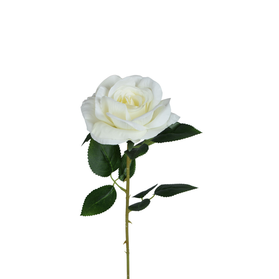 Róża - gałązka 63 cm, white K398-01