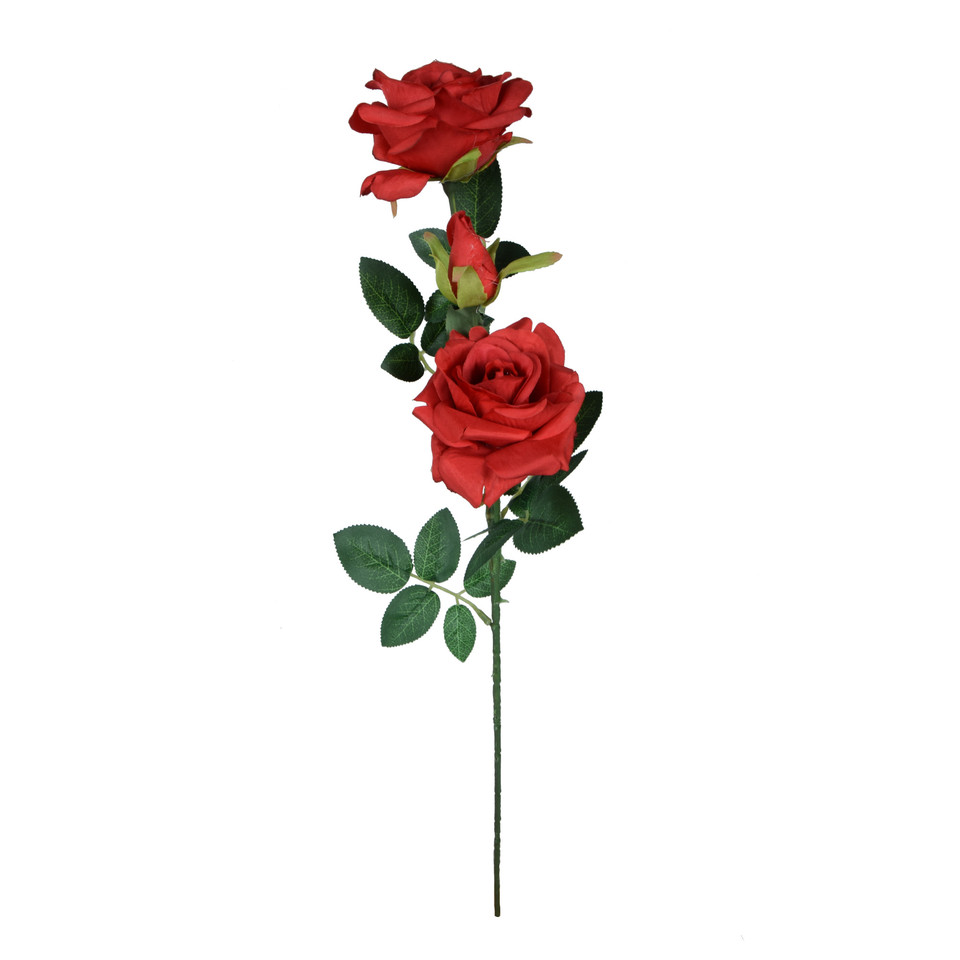 Róża - gałązka 59 cm, red K555-07