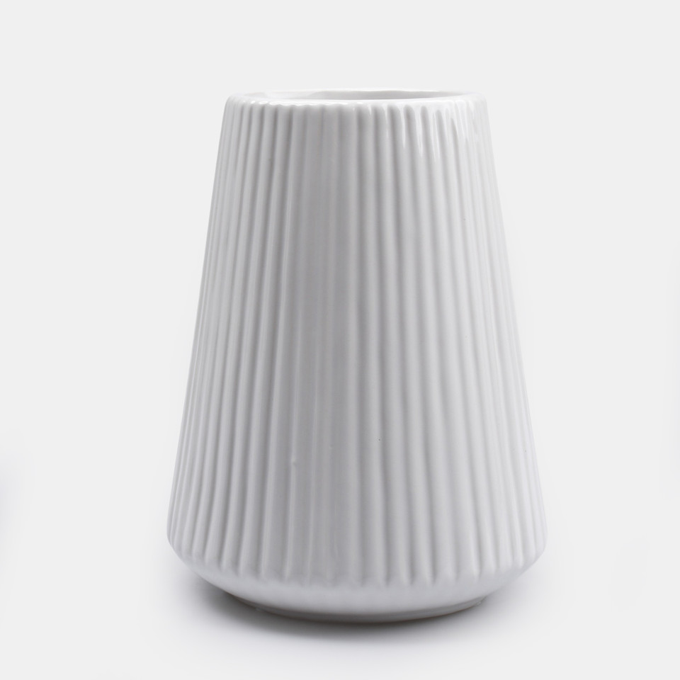 Ceramic vase, White HD040