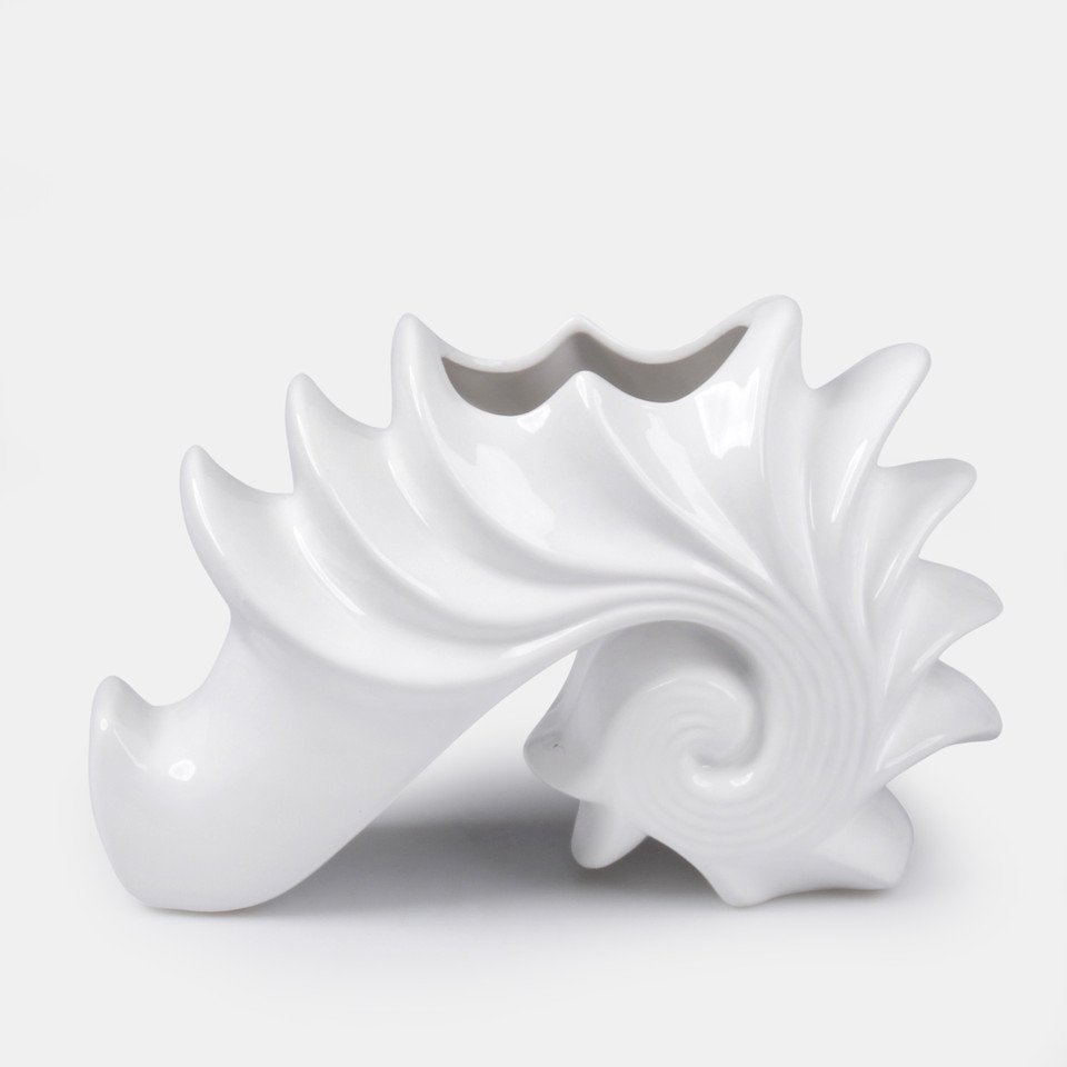 Wazon ceramiczny Muszla, White HD047