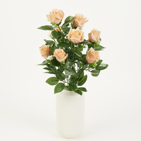 Rose in bud bouquet x 9, Autumn Peach UN21-96