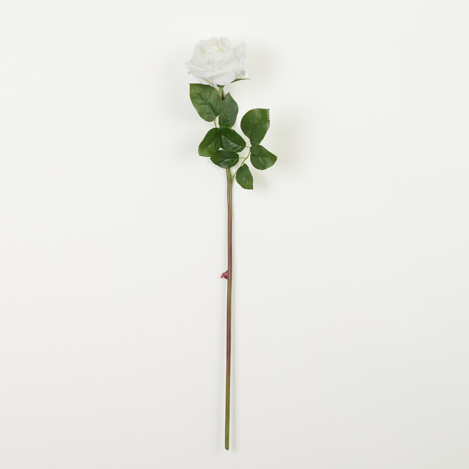 Róża – gałązka REAL TOUCH 61 cm, white B83-01