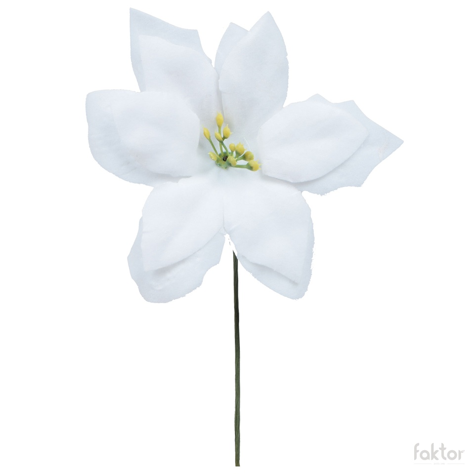 Poinsettia x 3 pcs, White W434X-02