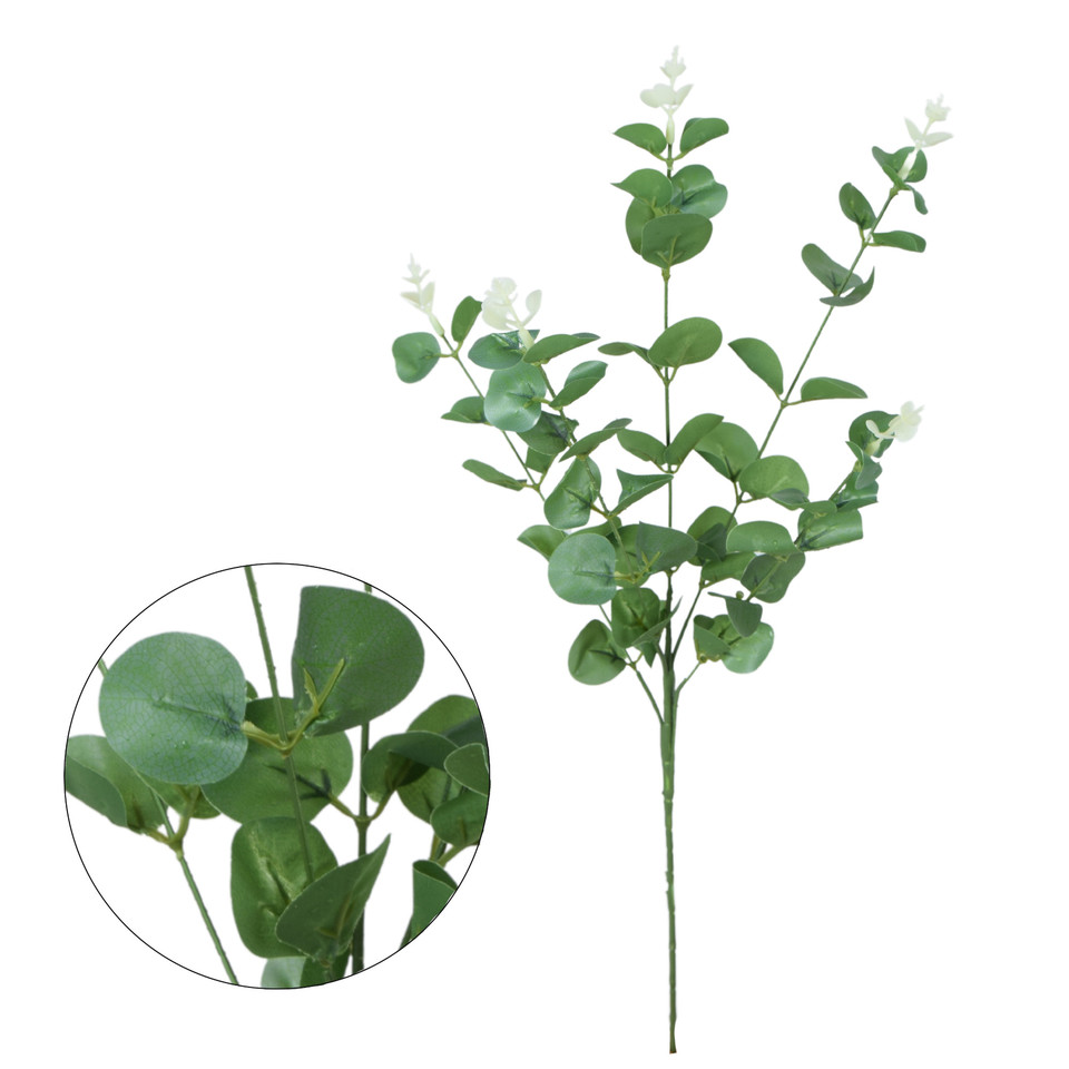 Eukaliptus - gałązka 62 cm, cream/green R667-00