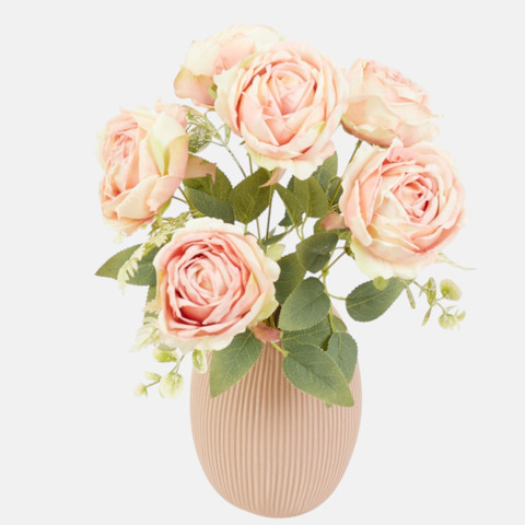 Rose bouquet, Cream/Pink UN32-03