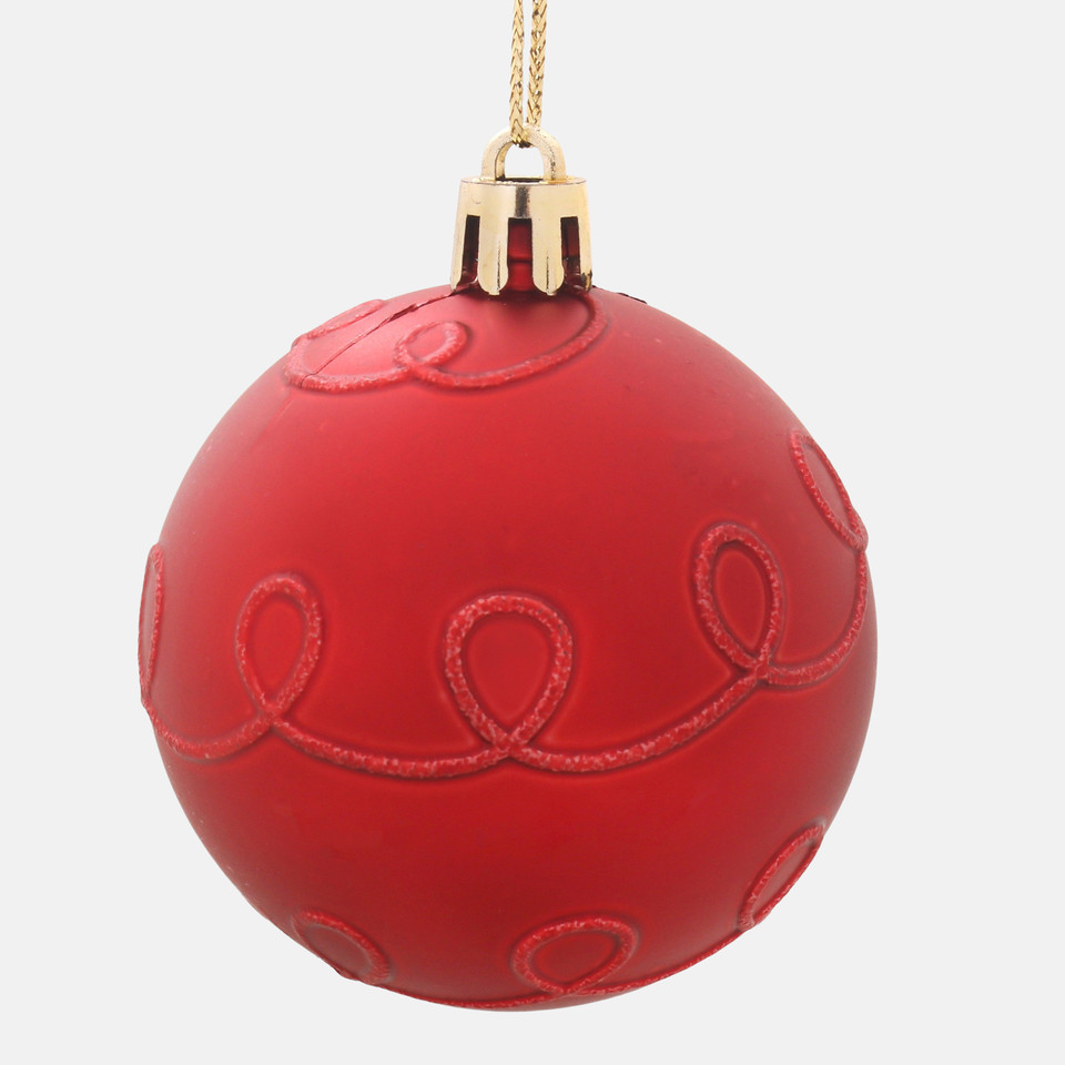 Bombki x 6 szt., Red S897-01