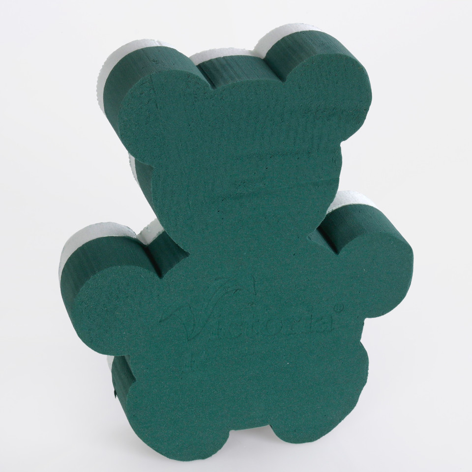 Teddy bear shape foam, Green P419