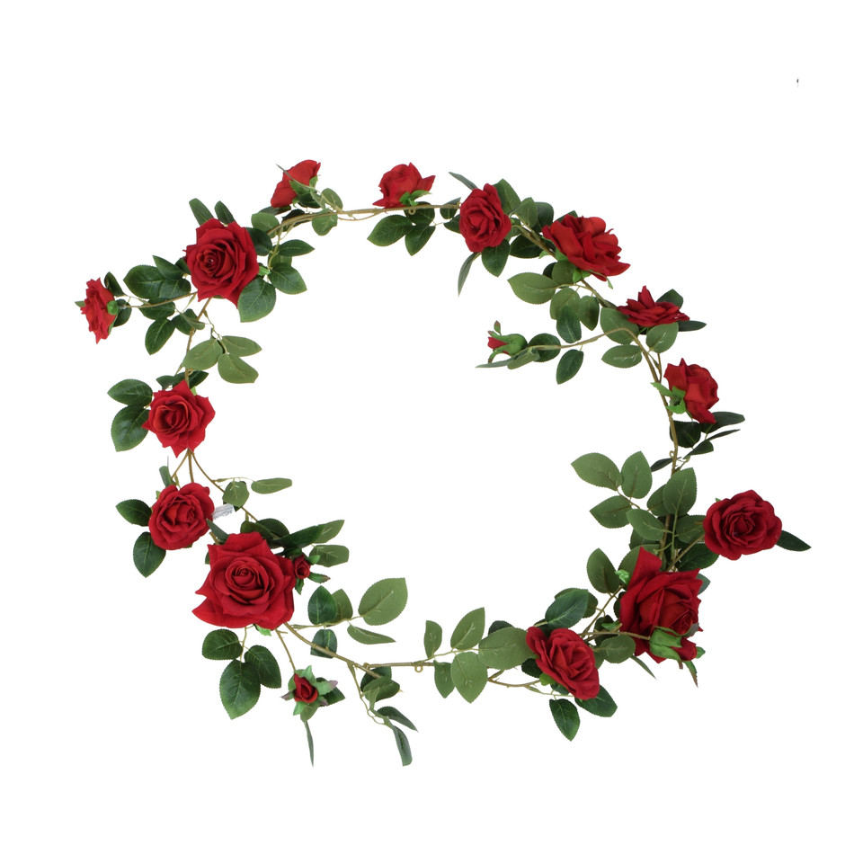 Róża - girlanda 180 cm, red B123-02