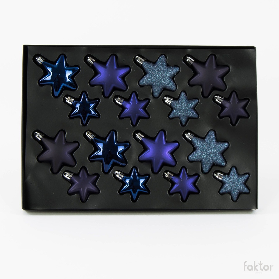 Baubles 16 pcs, Blue XK01-05