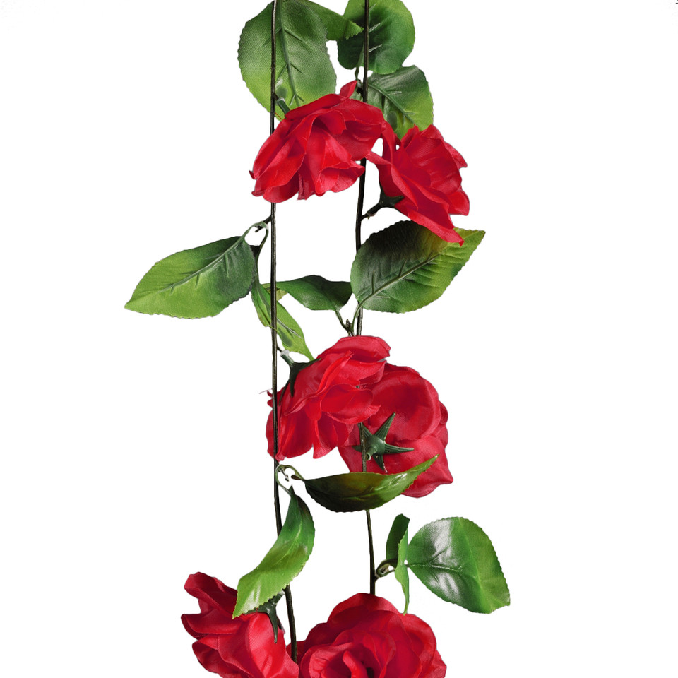 Róża - girlanda 206 cm, red B024-03