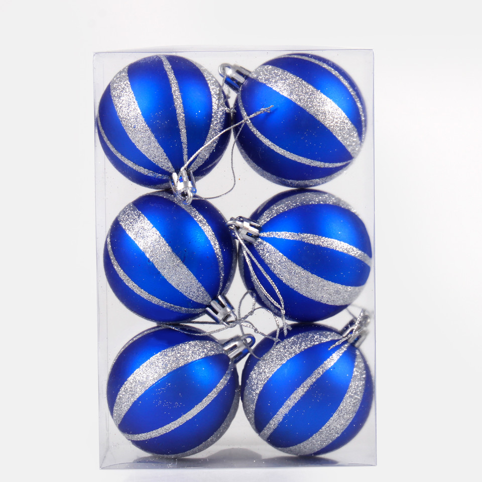Bombki x 6 szt., Blue S391-04