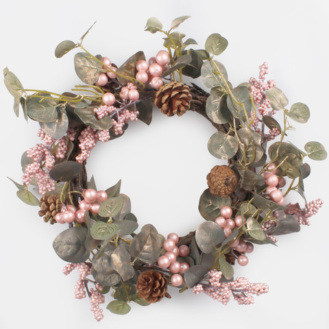 Wreath with berries and eucalyptus UA066S