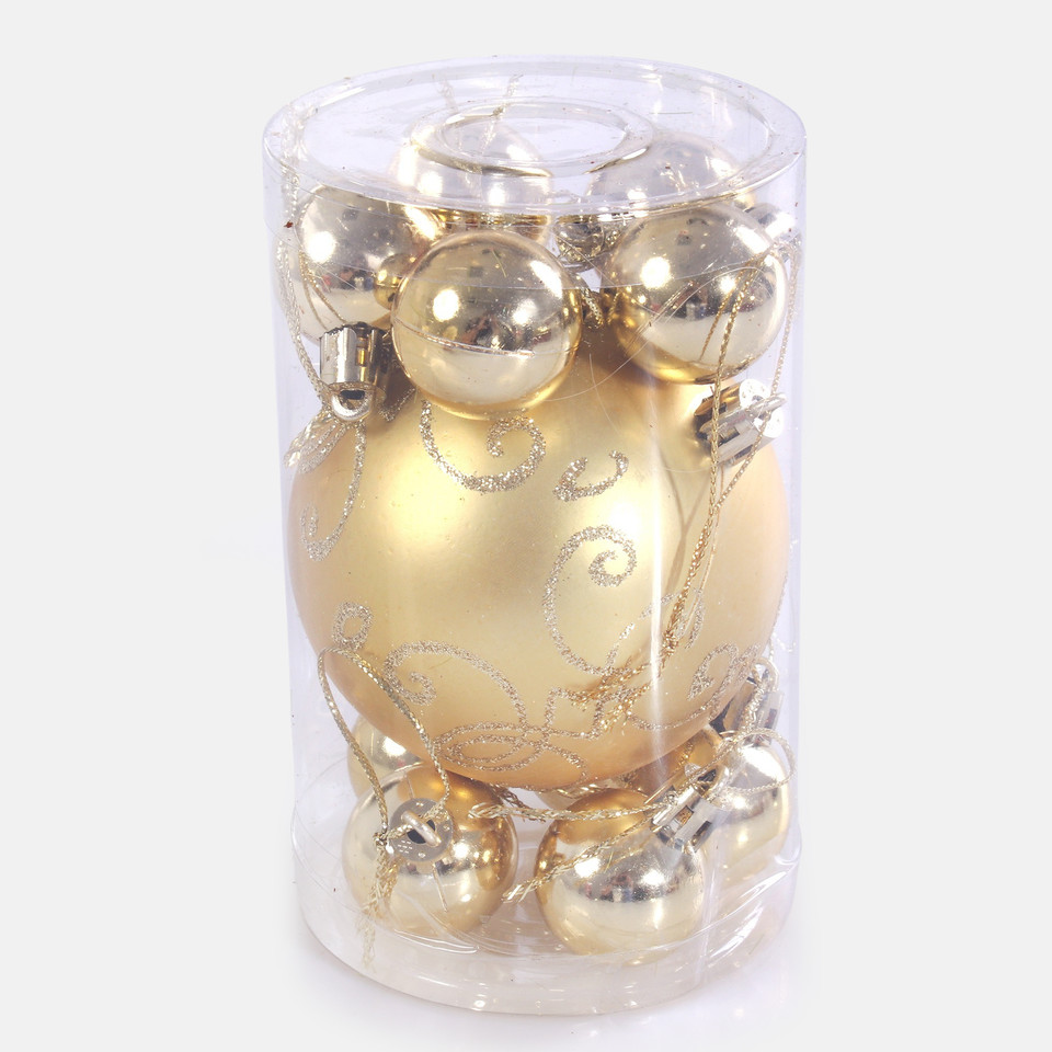 Bombki x 11 szt., Gold S902-02