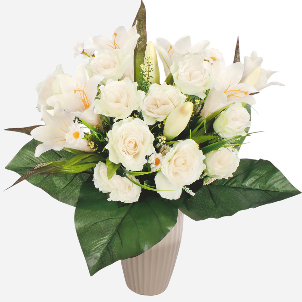 Róża/Lilia, Cream/Green Q567-07