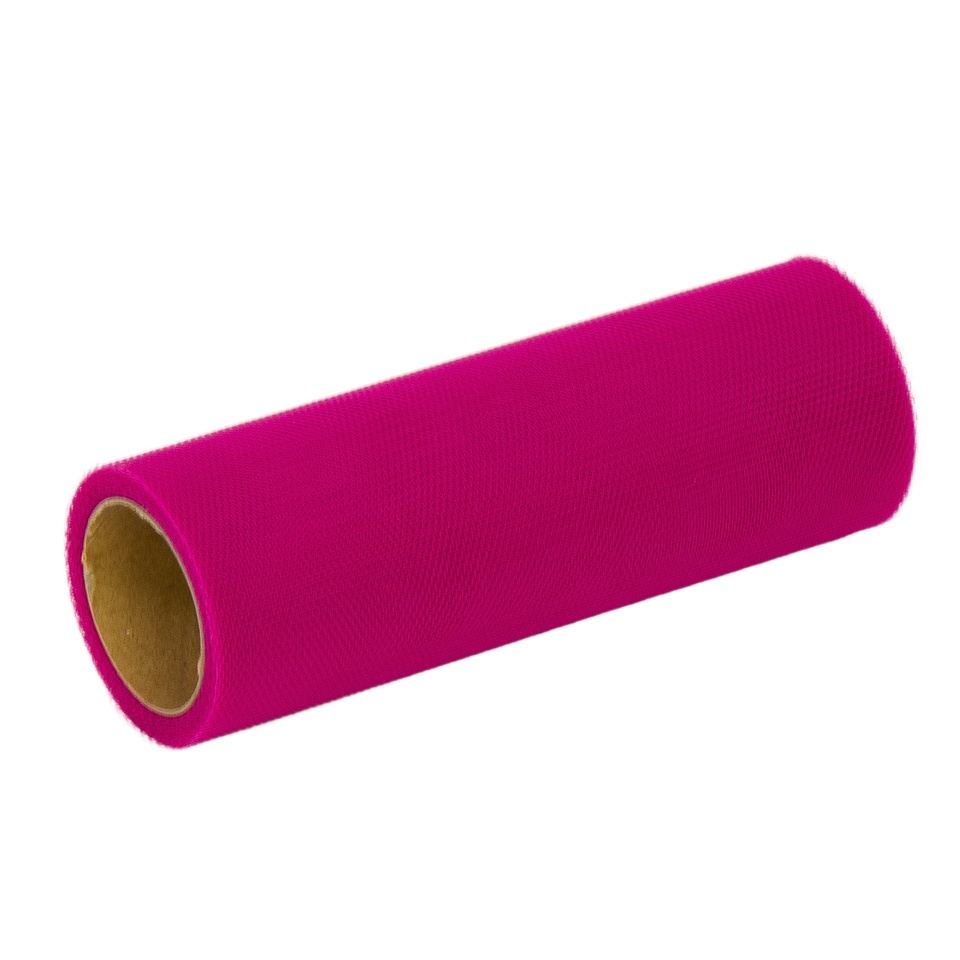 Tiul rolka 15 cm x 10 y, #101 dark pink FS22-101