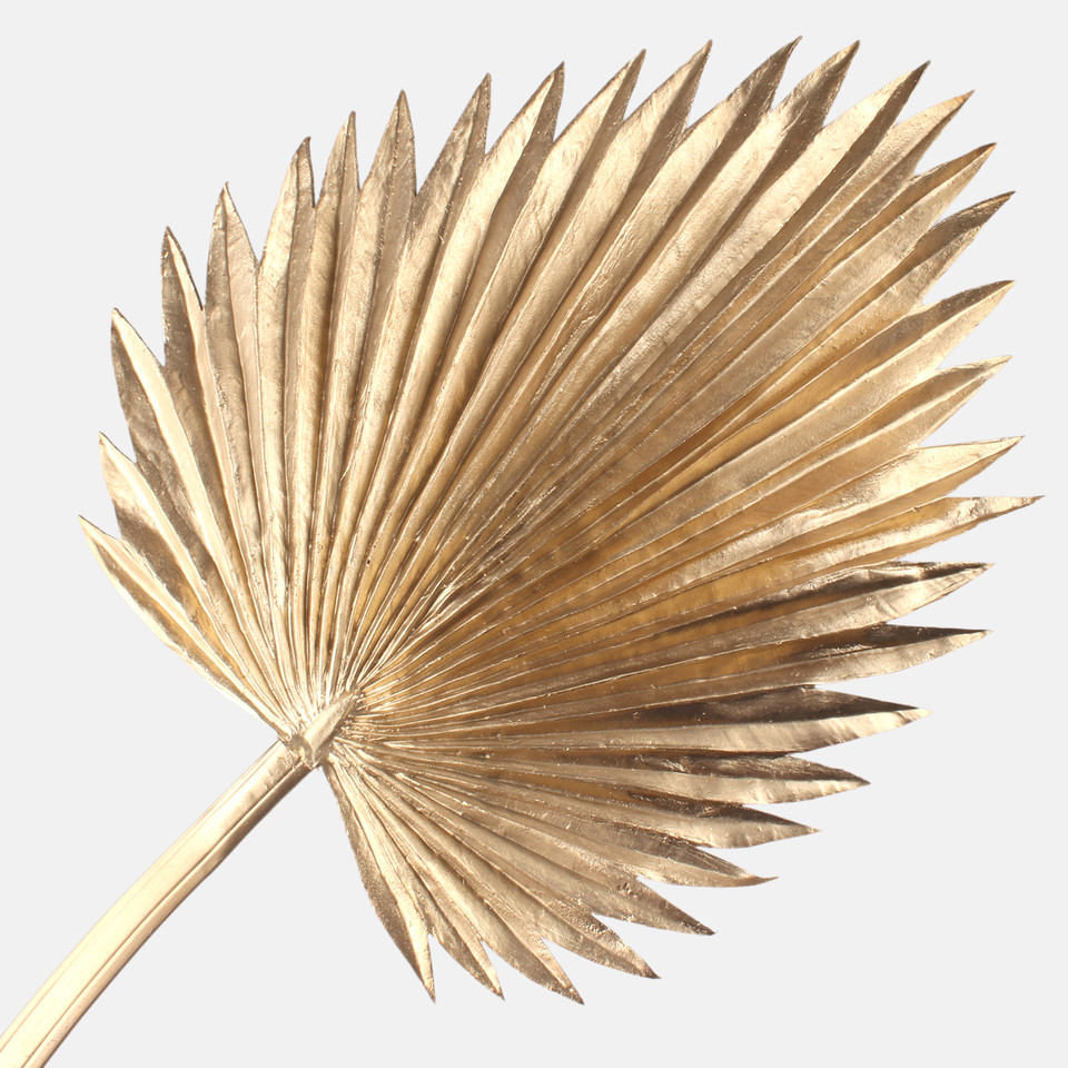 Metallic palm leaf, Gold A866S-02