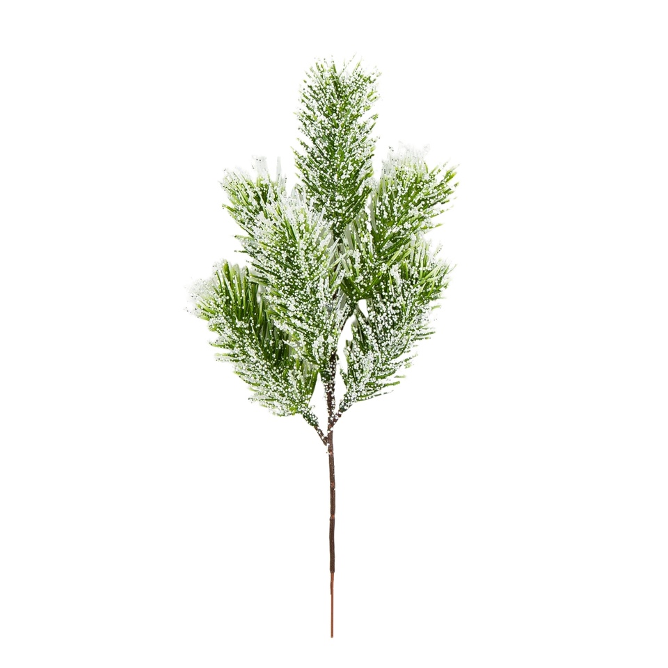 Gałązka ośnieżona 30 cm, #NA white/green ZB13-NA
