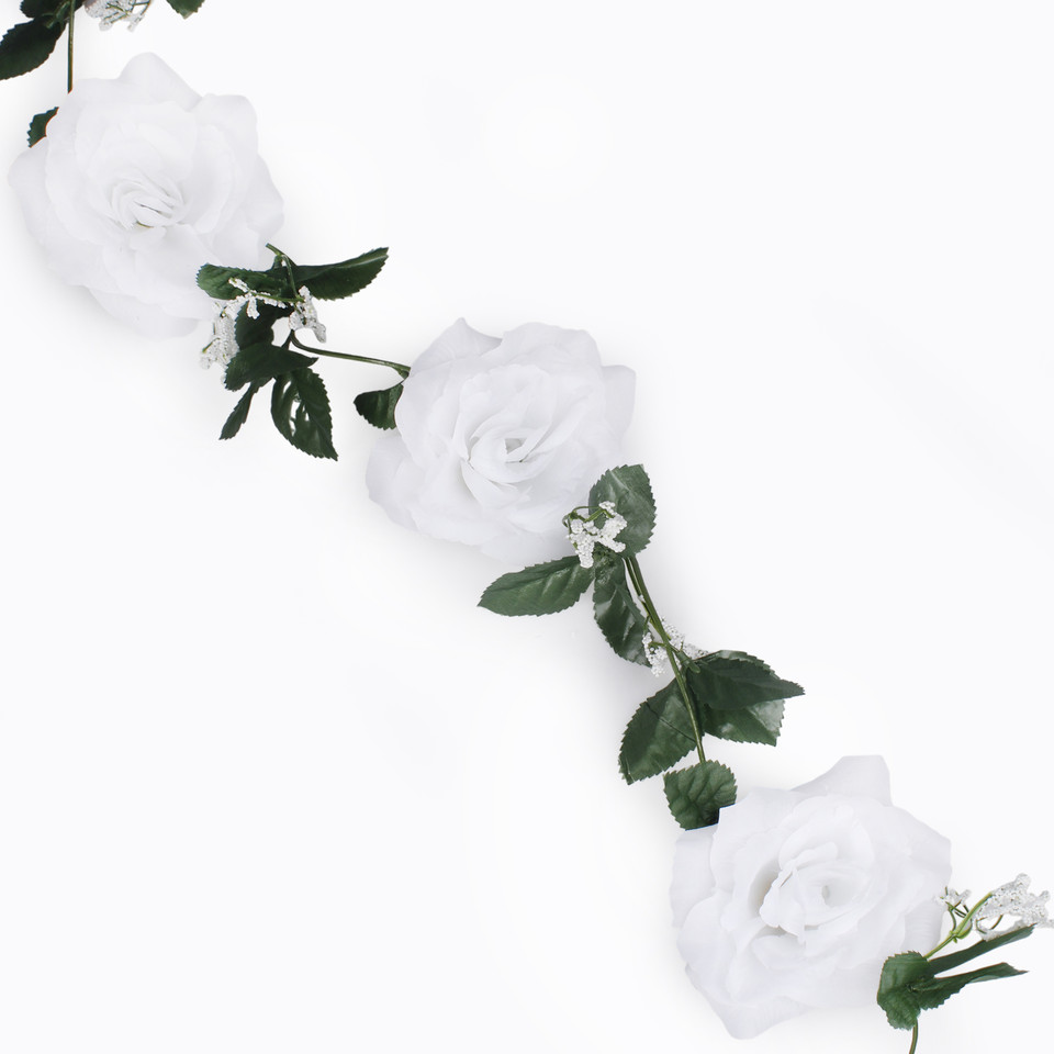 Róża - girlanda, Pure White K033-03