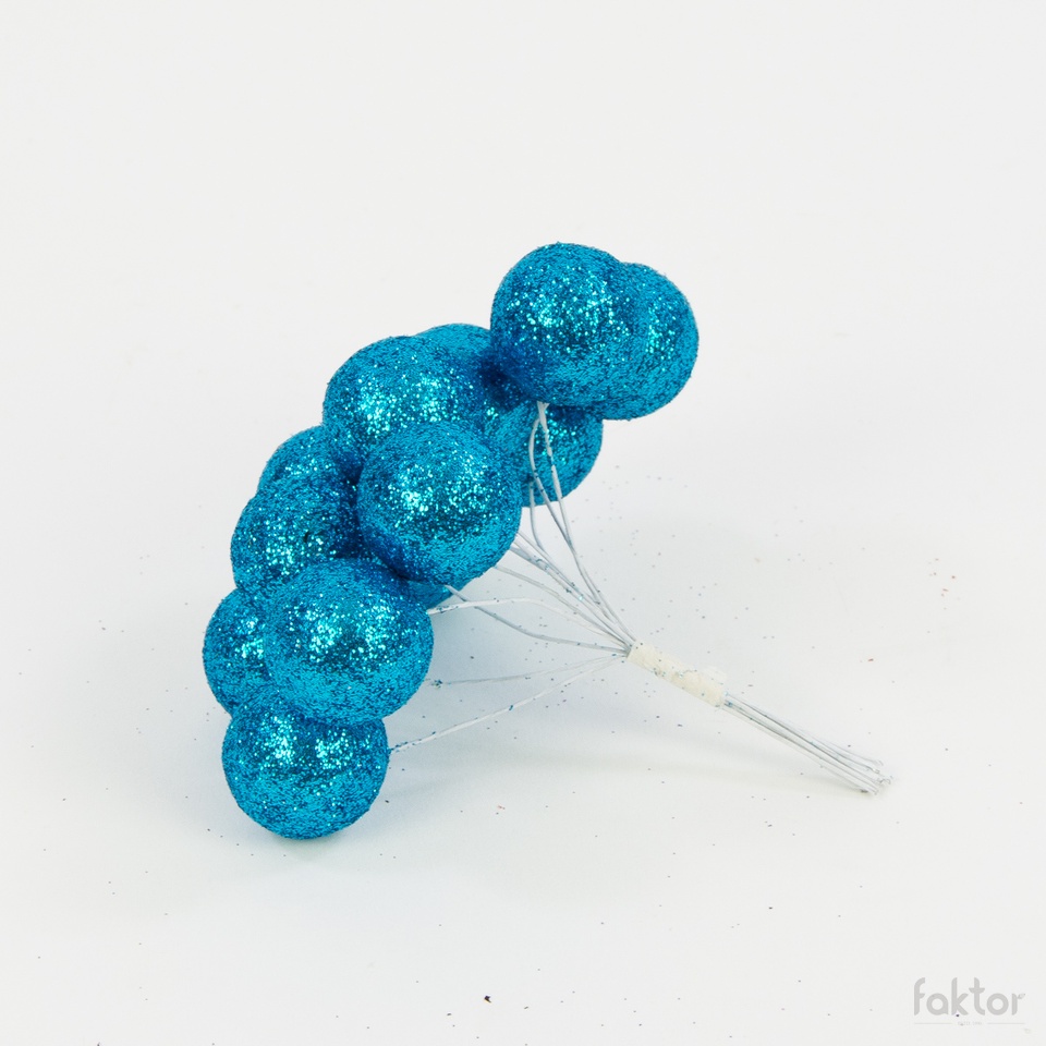 Bombki na drucie x 12 szt., Turquoise XG60-21