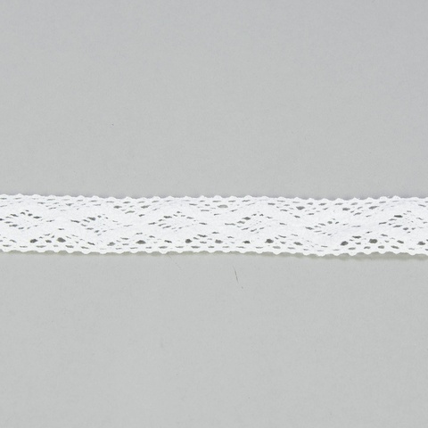 Wstążka koronka (30 mm x 5y)#01, white FS111-02