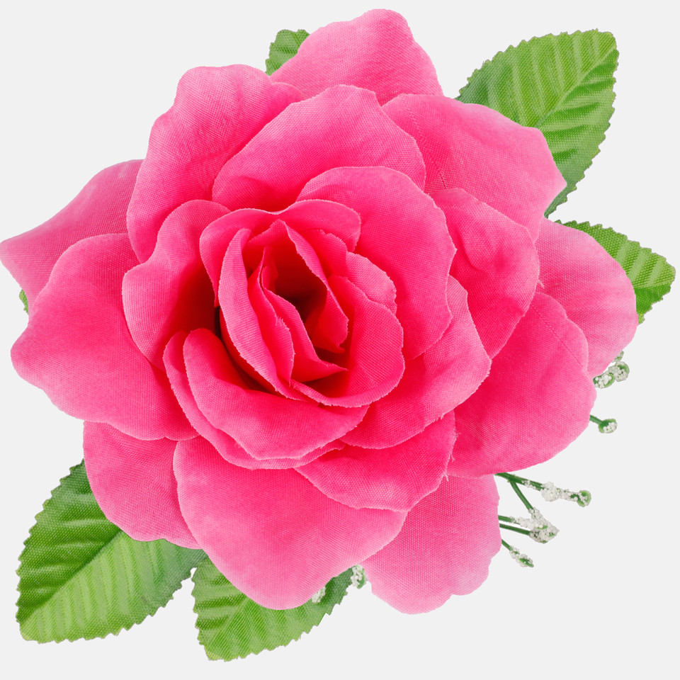 Rose with leaves, Pink W486-70