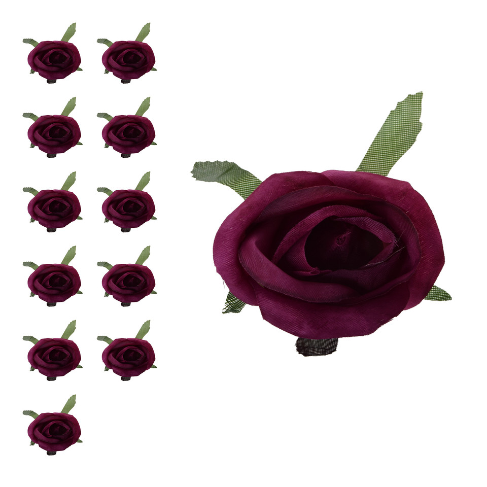Róża - główka 4 cm, dk. violet W115-10