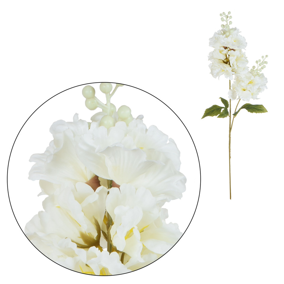 Hortensja - gałązka 85 cm, cream/white K496-03