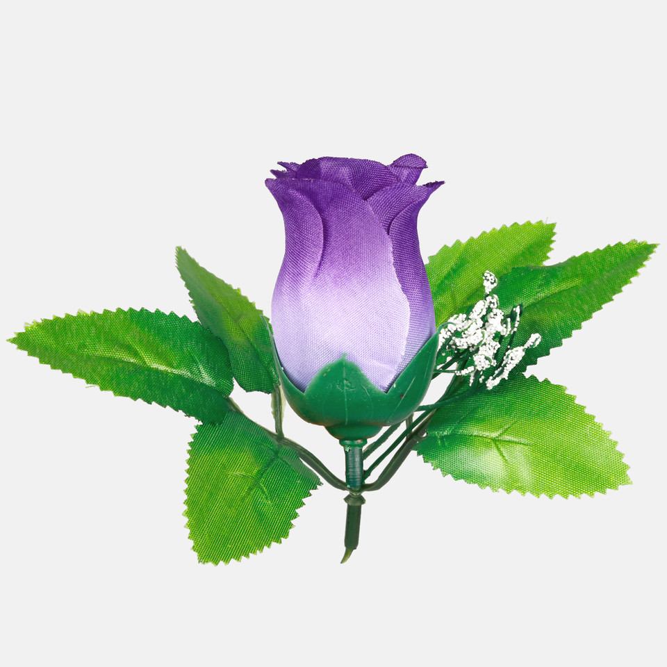 Rosebud with leaves, T.T. Violet W484-21