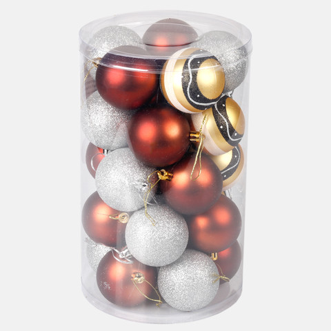 Christmas baubles x 25 pcs. S669