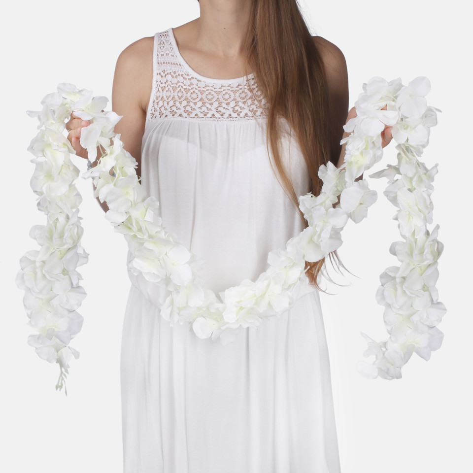 Hortensja - girlanda, Cream K089-02