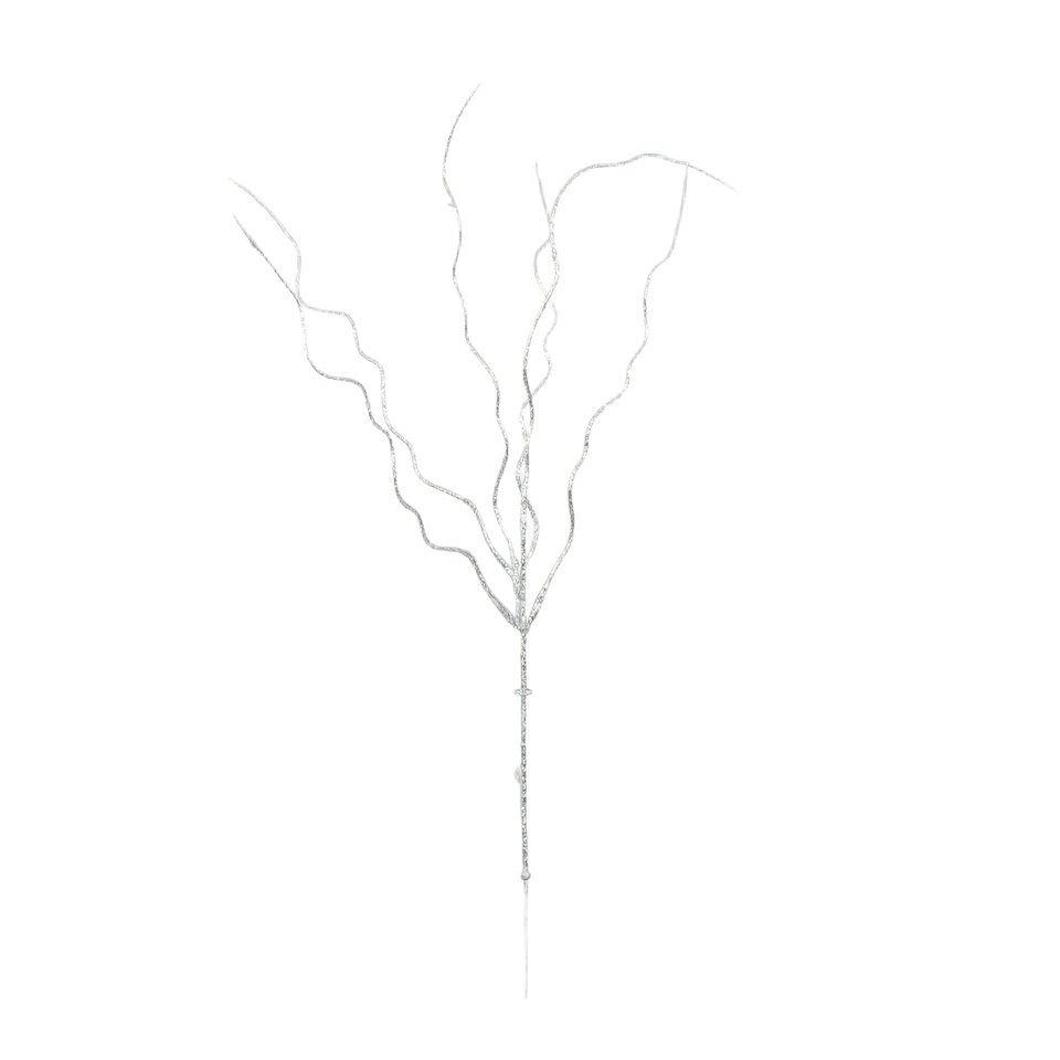 Gałązka brokat 47 cm, #S silver ZB96-S