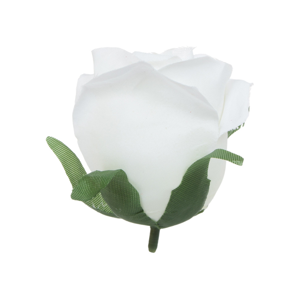 Róża - główka 4 cm, white W115-2