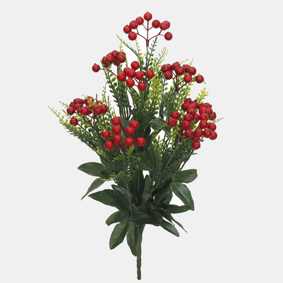 Bukiet dekoracyjny z kulkami x 10, Red QA257-03