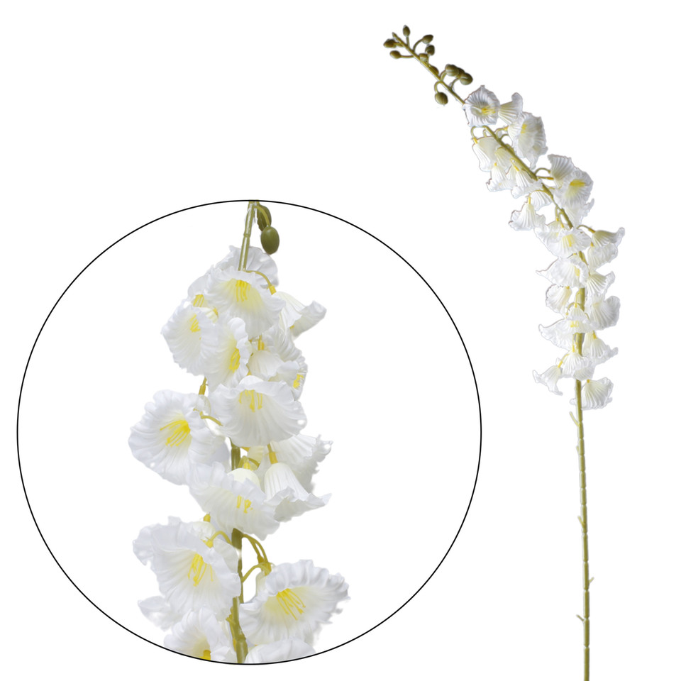 Dzwoneczki - gałązka 120 cm, white GK344-01